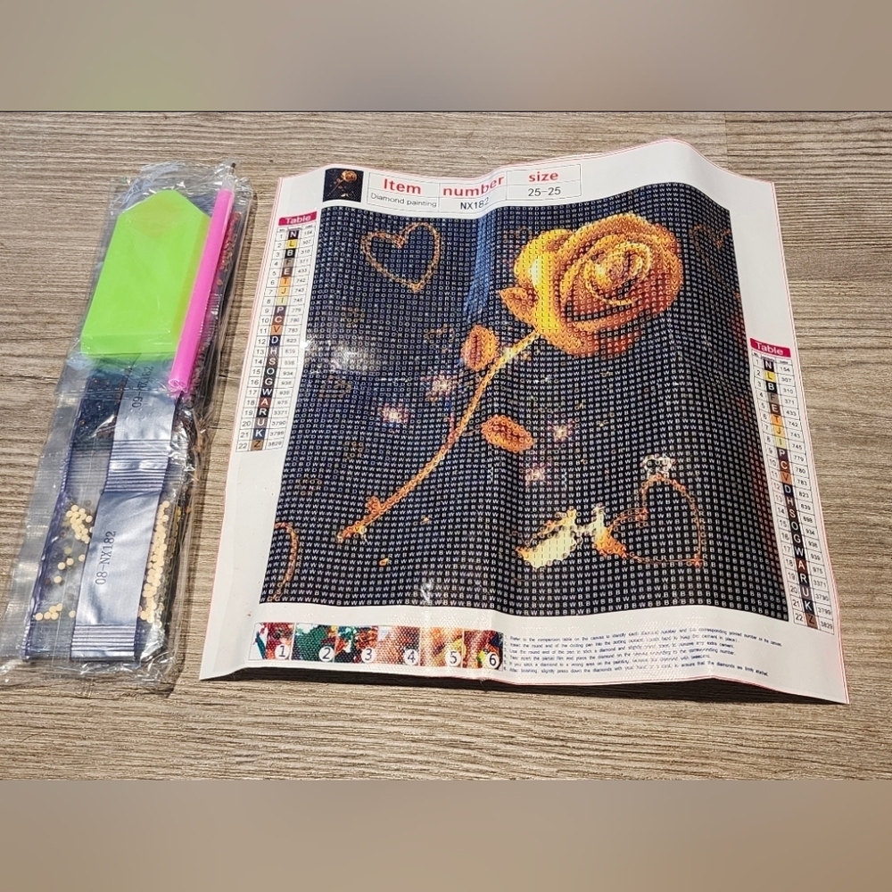 Diamond Painting Kit Rose 25 x 25 DIY‎ New